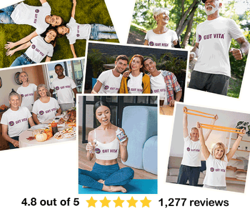 Gut Vita user testimonials showing satisfied customers and improved gut health